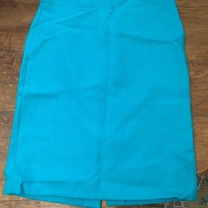Teal j crew wool skirt
